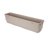 Verve Florus 17.8L Taupe Plastic Bell Rectangular Trough (H)20Cm (W)20Cm (D)90Cm