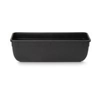 Verve Florus 5.06L Black Plastic Bell Rectangular Trough (H)15Cm (W)15Cm (D)45Cm