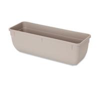 Verve Florus 5.06L Taupe Plastic Bell Rectangular Trough (H)15Cm (W)15Cm (D)45Cm