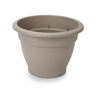 Verve Florus Taupe Bell Plastic Plant Pot (Dia) 30Cm, (H)22Cm, 9.9L