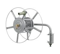Verve GoodHome Watering Grey Wall-Mounted Empty Hose Reel Without Wheels