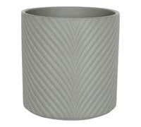 Verve Green Wave Ceramic Plant Pot (Dia) 13Cm, (H)13Cm