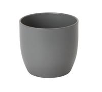 Verve Grey Ceramic Plant Pot (Dia) 14Cm, (H)13Cm, 1.4L