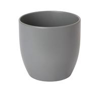 Verve Grey Ceramic Plant Pot (Dia) 19Cm, (H)18Cm, 4L