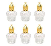Verve Jelly 6 Pcs Glass Roll-on Bottles 15ml Clear Empty Roller Bottle DIY Essential Oil Container with Gold Cap Mini Sample Vials for Perfumes Aromatherapy