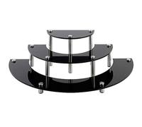 Verve Jelly Acrylic Display Shelf Cupcake Stands 3 Tier Display Riser Holder, Half Moon Shape Retail Counter Rack for Pop Figures, Dessert, Perfume, Nail Polish