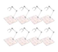 Verve Jelly Action Figure Display Stands 8Pcs Assembly Action Figure Holder Clear Action Base Model Support Stand Base Doll Model Support Rack for 1/144 HG/RG Gundam Figure Model Toy