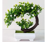 Verve Jelly Artificial Bonsai Cedar, Simulation Bonsai Pine Tree Potted Plant Artificial Flowers Fake Potted Plants Faux Bonsai Pot for Home Office Decor
