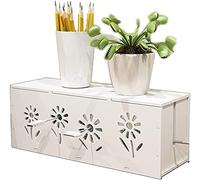 Verve Jelly Cable Tidy Box Large for Storage Cable Organizer Box Wire Tidy Storage Container Extension Lead Cord Organizer Case Hide and Conceal Power Strips Electrical Cords TVs Computers Desks