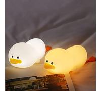 Verve Jelly LED Duck Night Light for Kids - Smart Bedside Lamp With Touch Sensor, USB Rechargeable, Warm Light for Boys Girls Bedroom