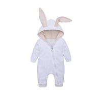 Verve Jelly My First Easter Baby Girl Outfits Romper Long Sleeve Zipper Bodysuit Newborn Spring Clothes White 90 12-18 Months