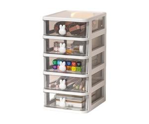 Verve Jelly Storage Chest, Plastic Storage Box Transparent Drawer Unit Stackable Drawers Box for Home Office Desk Organizer Multi-Purpose Organisation,L17 x W13.5 x H25.5 cm
