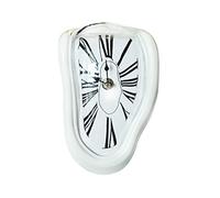 Verve Jelly Table Shelf Desk Melting Clock, Creative Surrealism Decorative Dali Watch Table Shelf Desk Melted Clock Salvador Dali Inspired Wall Clock for Home Decor Office Desks, White