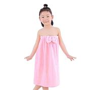 Verve Jelly Toddler Kids Girls Bowknot Bath Towel Ruffles Wrap Spa Shower Skirt Comfortable Home Wear