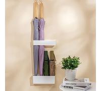 Verve Jelly Umbrella Rack Holder 2Pcs Wall Mounted Umbrella Stand, No Drill & Rustproof Umbrella Holder Space Saving Organizer Long and Short Umbrella for for Home Indoor, White