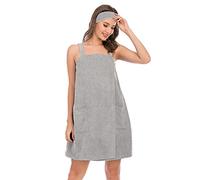 Verve Jelly Women Bath Wrap Towel For Spa Shower Adjustable Robe Bath Shower Cover Up Dressing Gown With Facial Headband Pocket