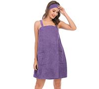 Verve Jelly Women Bath Wrap Towel For Spa Shower Adjustable Robe Bath Shower Cover Up Dressing Gown With Facial Headband Pocket
