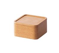 Verve Jelly Wooden Jewellery Box,Wood Storage Box with Lid,Decorative Storage Container Pine Wood Craft Gift Case for Necklace,Earrings,Rings,Bracelets,8x8x5cm