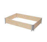 Verve Large Pine & Steel Rectangular Raised Bed Kit 0.96M² (H)20Cm X (W)80Cm