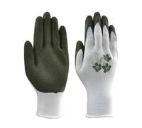 Verve Latex White/green Gardening Gloves Medium, Pair