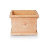Verve Mali Matt White Washed Terracotta Plant Pot (Dia) 35Cm, (H)25Cm, 30L