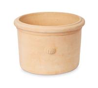 Verve Mali Matt White Washed Terracotta Plant Pot (Dia) 40Cm, (H)27Cm, 28L