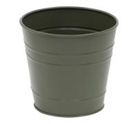 Verve Matt Green Metal Plant Pot (Dia) 14.5Cm, (H)13Cm