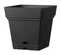 Verve Nurgul Dark Grey Plastic Plant Pot (Dia) 38Cm, (H)38.5Cm, 42L