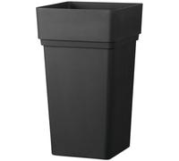 Verve Nurgul Dark Grey Tall Plastic Plant Pot (Dia) 38Cm, (H)65Cm, 70L