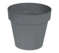 Verve Nurgul Matt Dark Grey Plastic Plant Pot (Dia) 20Cm, (H)17.7Cm, 3.5L