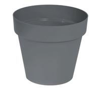Verve Nurgul Matt Dark Grey Plastic Plant Pot (Dia) 30Cm, (H)26.6Cm, 12L
