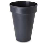 Verve Nurgul Matt Dark Grey Tall Plastic Plant Pot (Dia) 46Cm, (H)57.7Cm, 55L