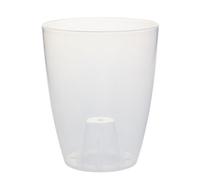 Verve Orchid Clear Plastic Plant Pot (Dia) 12.5Cm, (H)16Cm, 1.5L