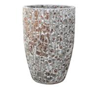 Verve Painted Brown Volcanic Ceramic Plant Pot (Dia) 34Cm, (H)47Cm, 29L