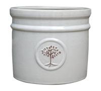 Verve Painted Moon Beam Ceramic Plant Pot (Dia) 30Cm, (H)26Cm