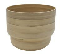 Verve Painted Natural Bamboo Plant Pot (Dia) 20.5Cm, (H)16.5Cm