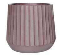 Verve Pink Wide Ribbed Fibreclay Plant Pot (Dia) 37Cm, (H)34Cm
