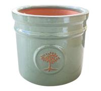 Verve Sage Green Ceramic Plant Pot (Dia) 25Cm, (H)19Cm, 4L