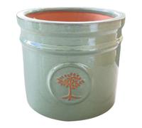 Verve Sage Green Ceramic Plant Pot (Dia) 30Cm, (H)26Cm, 13L