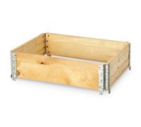 Verve Small Pine & Steel Rectangular Raised Bed Kit 0.48M² (H)20Cm X (W)80Cm