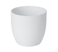 Verve White Ceramic Plant Pot (Dia) 16Cm, (H)15Cm, 2.1L