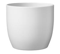 Verve White Ceramic Plant Pot (Dia) 19Cm, (H)20Cm, 5.3L