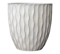 Verve White Ceramic Plant Pot (Dia) 20Cm, (H)17Cm