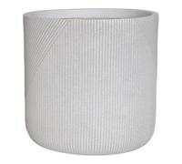 Verve White Fibreclay Plant Pot (Dia) 30Cm, (H)30Cm