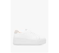 Verve White Leather Flatform Trainers - White Leather / 38