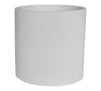 Verve White Terracotta Plant Pot (Dia) 14Cm, (H)14Cm