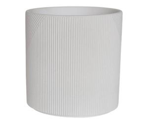 Verve White Terracotta Plant Pot (Dia) 14Cm, (H)14Cm