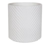 Verve White Wave Ceramic Plant Pot (Dia) 13Cm, (H)13Cm