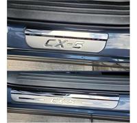VERVELINK 4Pcs Car Outer Door Sill Kick Plates Protector Accessories for Maz-da CX-5 CX5 2017-2022 Kick Plates Scuff Guard Threshold Styling Decoration Stainless Steel Material