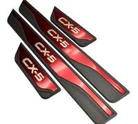 VERVELINK 4Pcs Car Outer Door Sill Kick Plates Protector Accessories for Maz-da Cx-5 Cx5 Cx 5 2012-2016 Kick Plates Scuff Guard Threshold Styling Decoration Stainless Steel Material